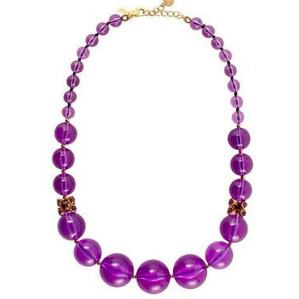 Kate Spade Purple Beaded Necklace 99$